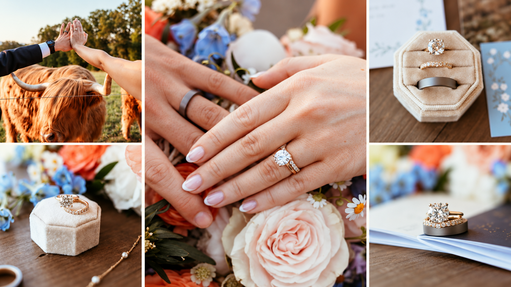 A moment for Bailey and Meaghan's rings! Their diamond engagement ring and wedding bands shine in these sweet wedding photos. Ed & Ethel's Fine Jewelry was honored to play a part in the Hagers' story.