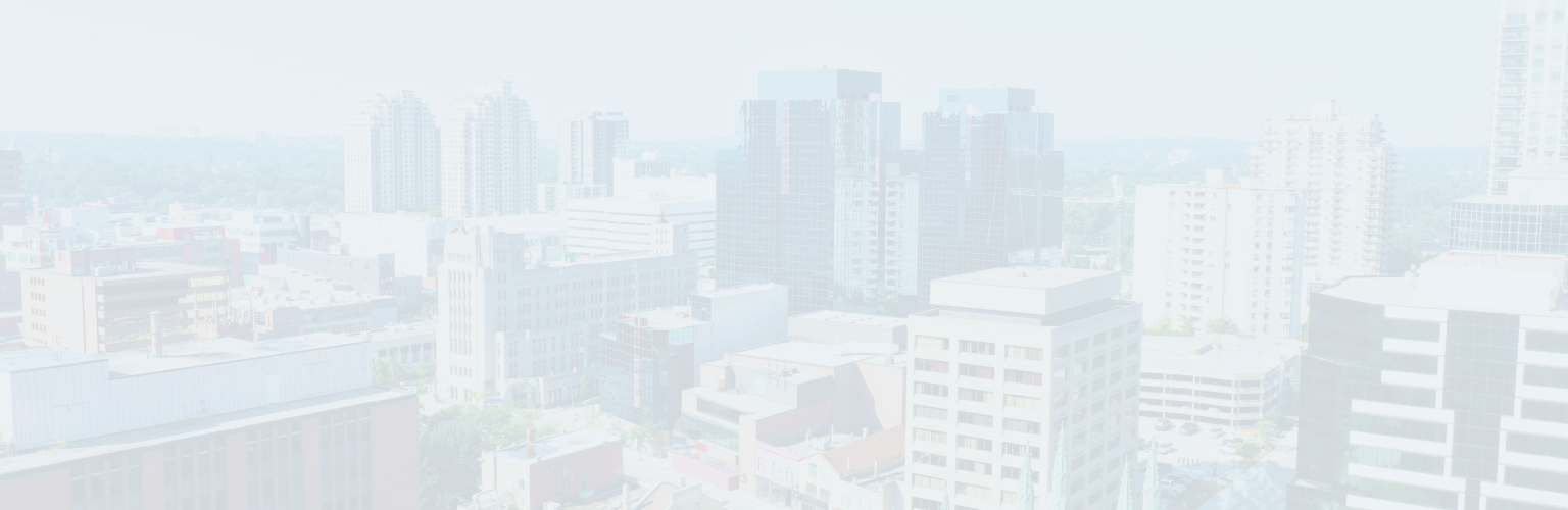 An aerial view of downtown London, ON.