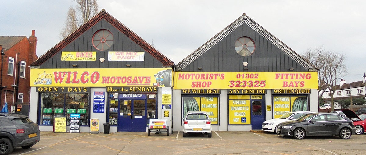 Outside Wilco Motosave in Doncaster Wilco Motosave Doncaster 01302 323325