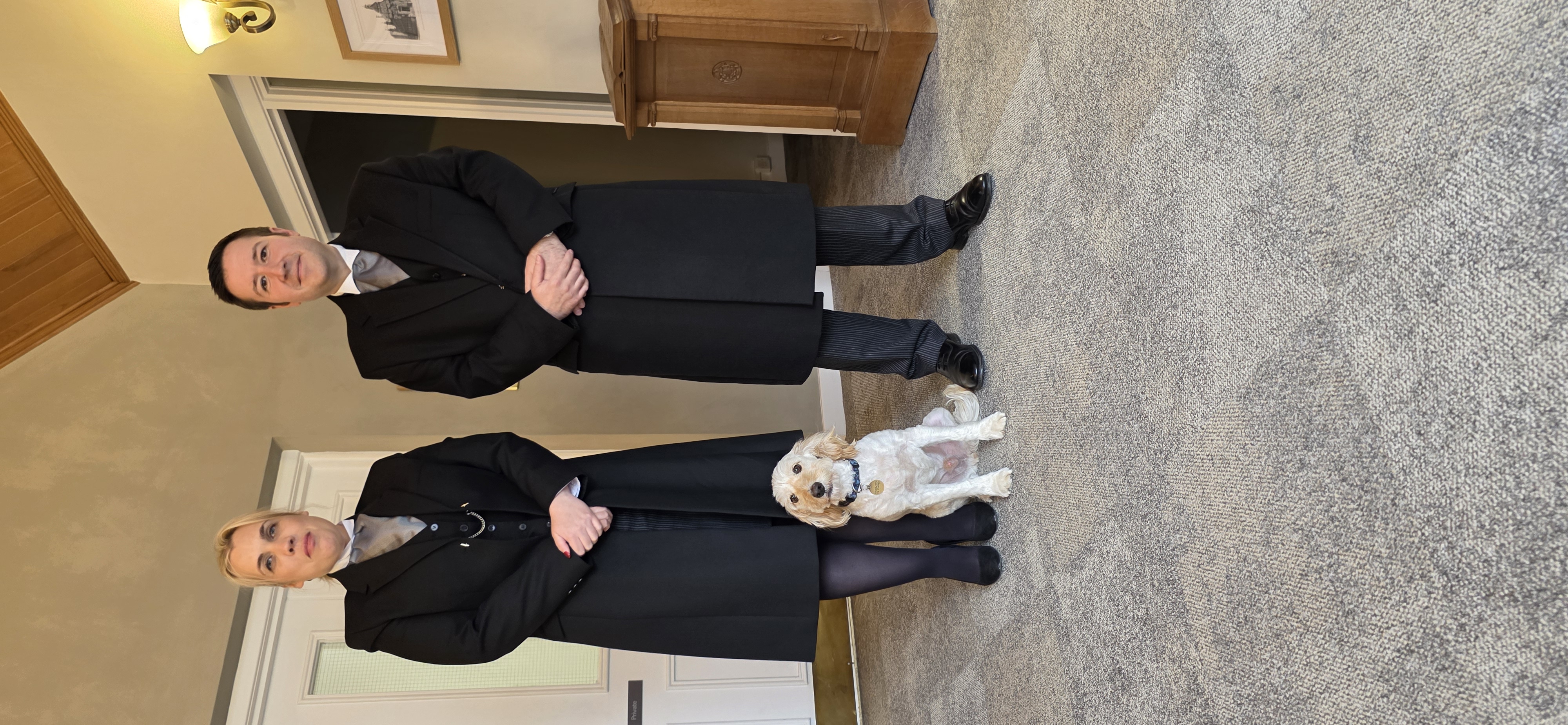 Jen and Nick Funeral Directors , Henry our support colleague