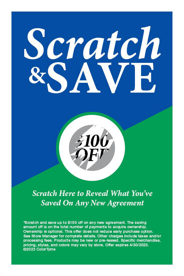 Scratch and Save is our way of stretching your Tax Return