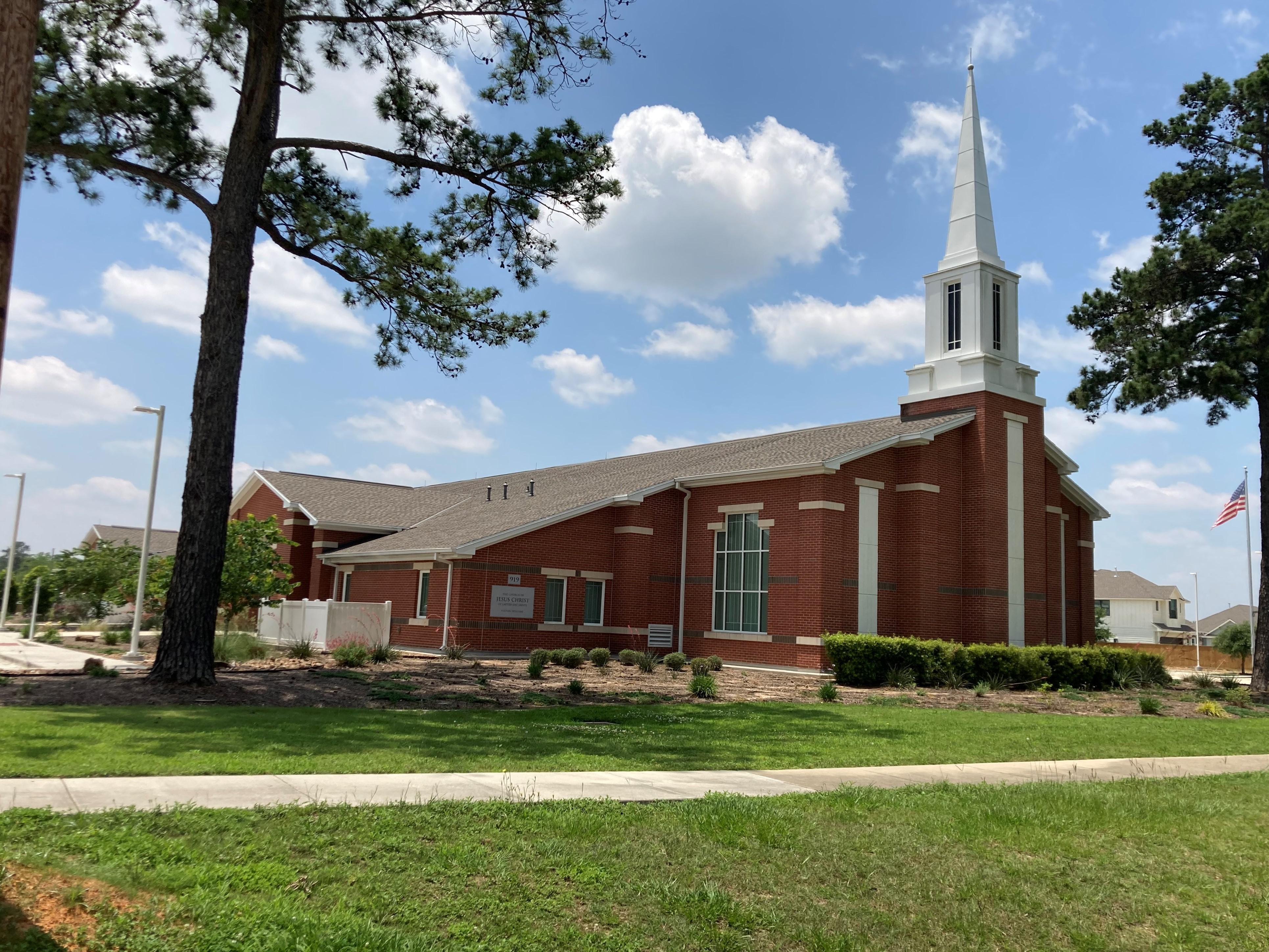 Tomball Texas Stake Center of The Church of Jesus Christ of Latter-day Saints located at 919 Brown Road in Tomball Texas.