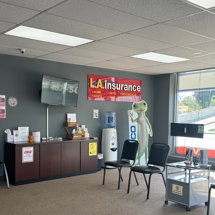 Interior of the L.A. Insurance Agency located at 503 East Cesar Chavez Ave. in MI