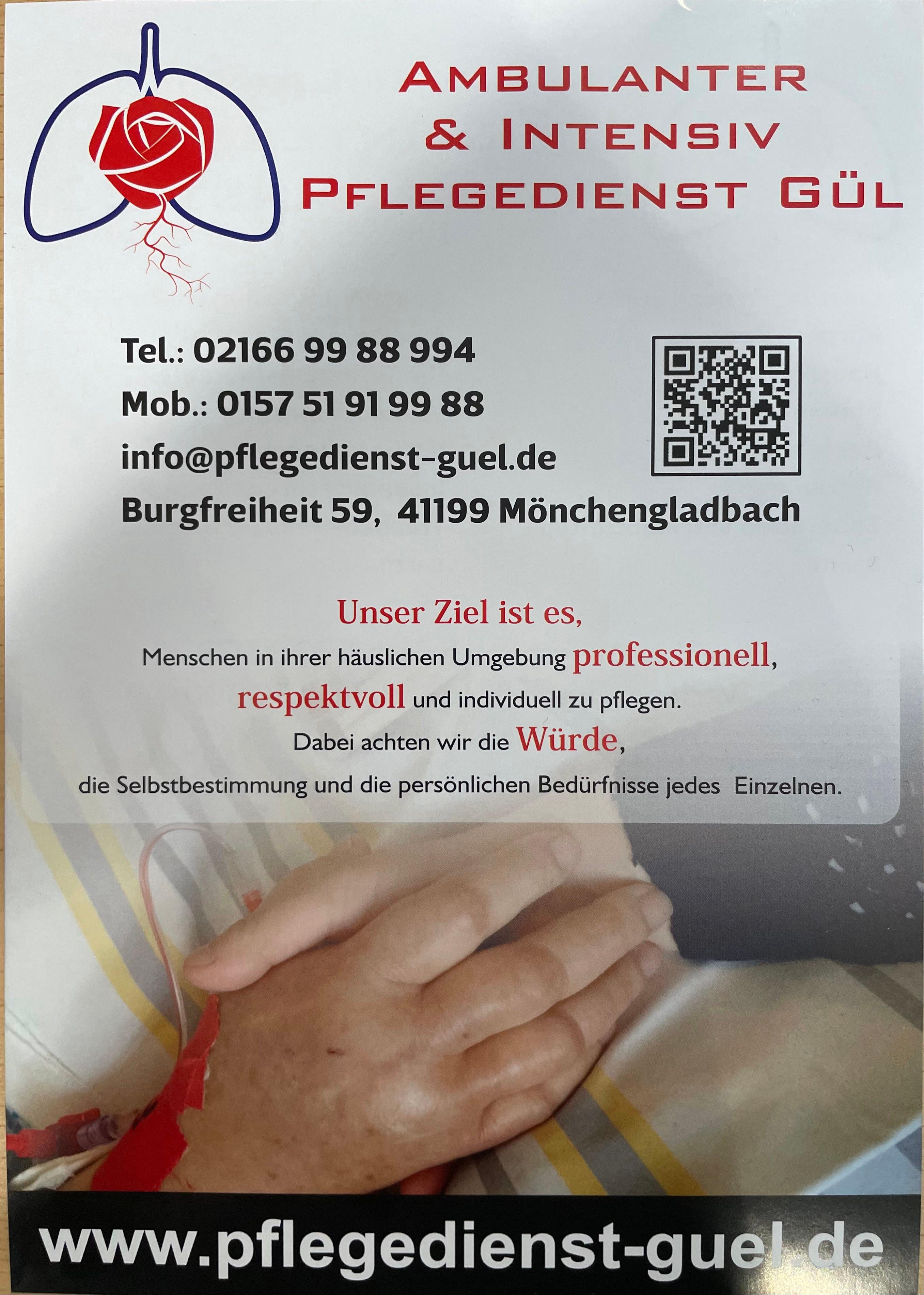 Gül Ambulanter & intensiv Pflegedienst Gmbh, Burgfreiheit 59 in Mönchengladbach