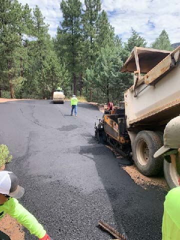 Asphalt road paving/Pine, Arizona/Call Pinnacle Paving Inc. to schedule your road maintenance