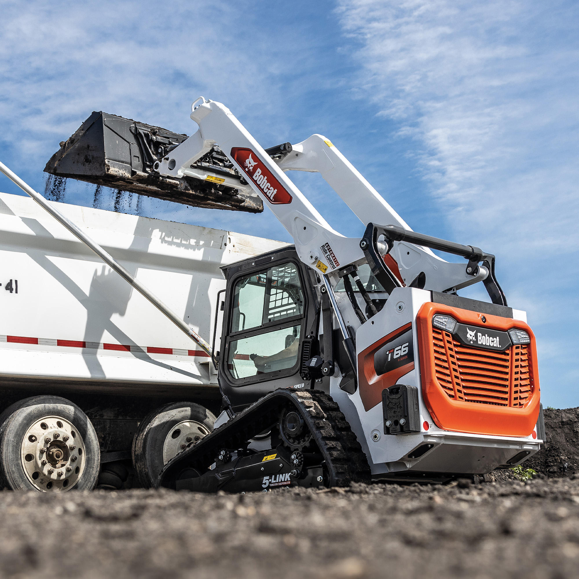 Bobcat T66 with bucket attachment Paul Equipment Fredericton (506)449-3289