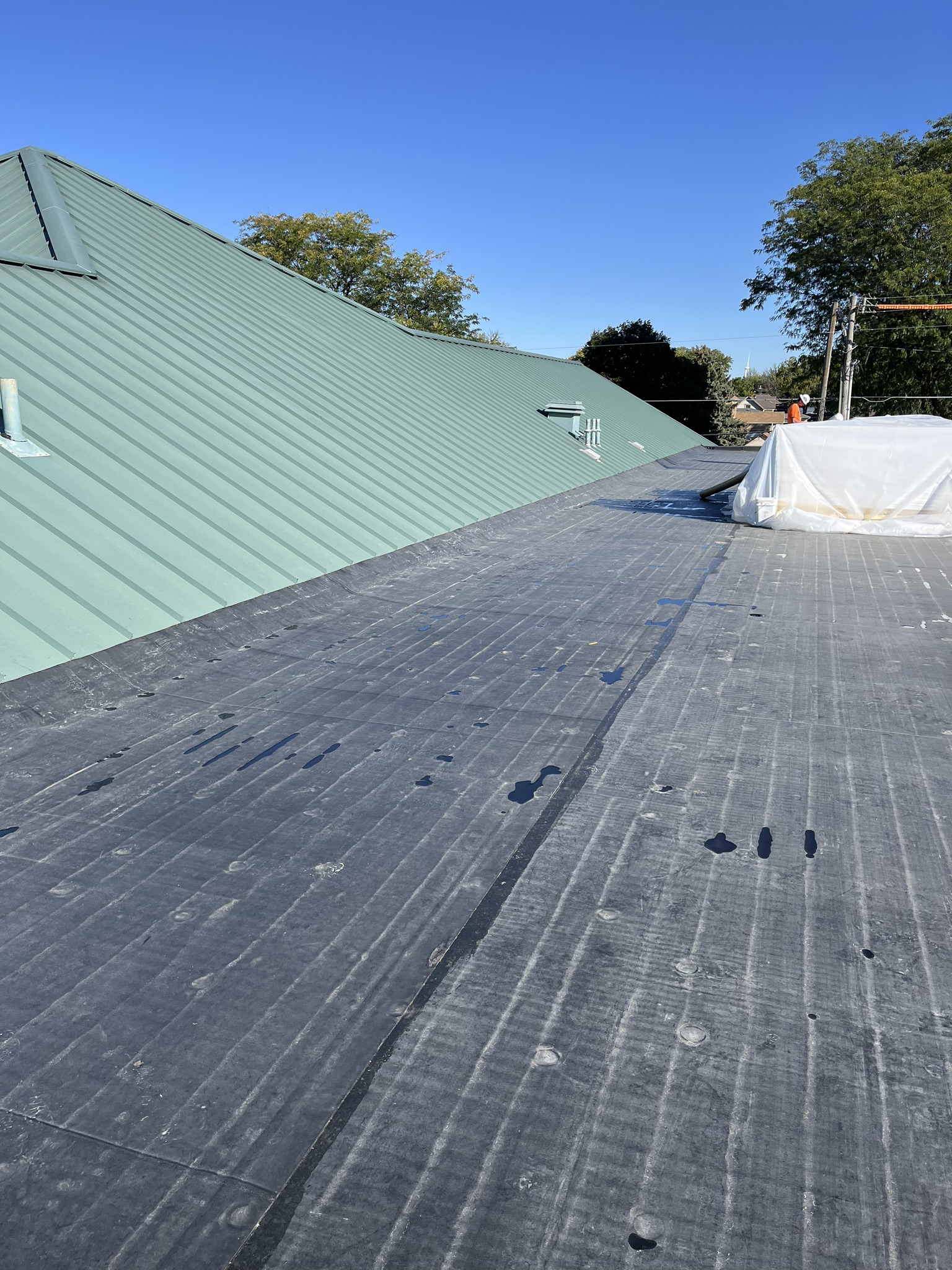 EPDM 60 Mil Flat Roof at Bertha Bartlett Public Library | Story City, IA