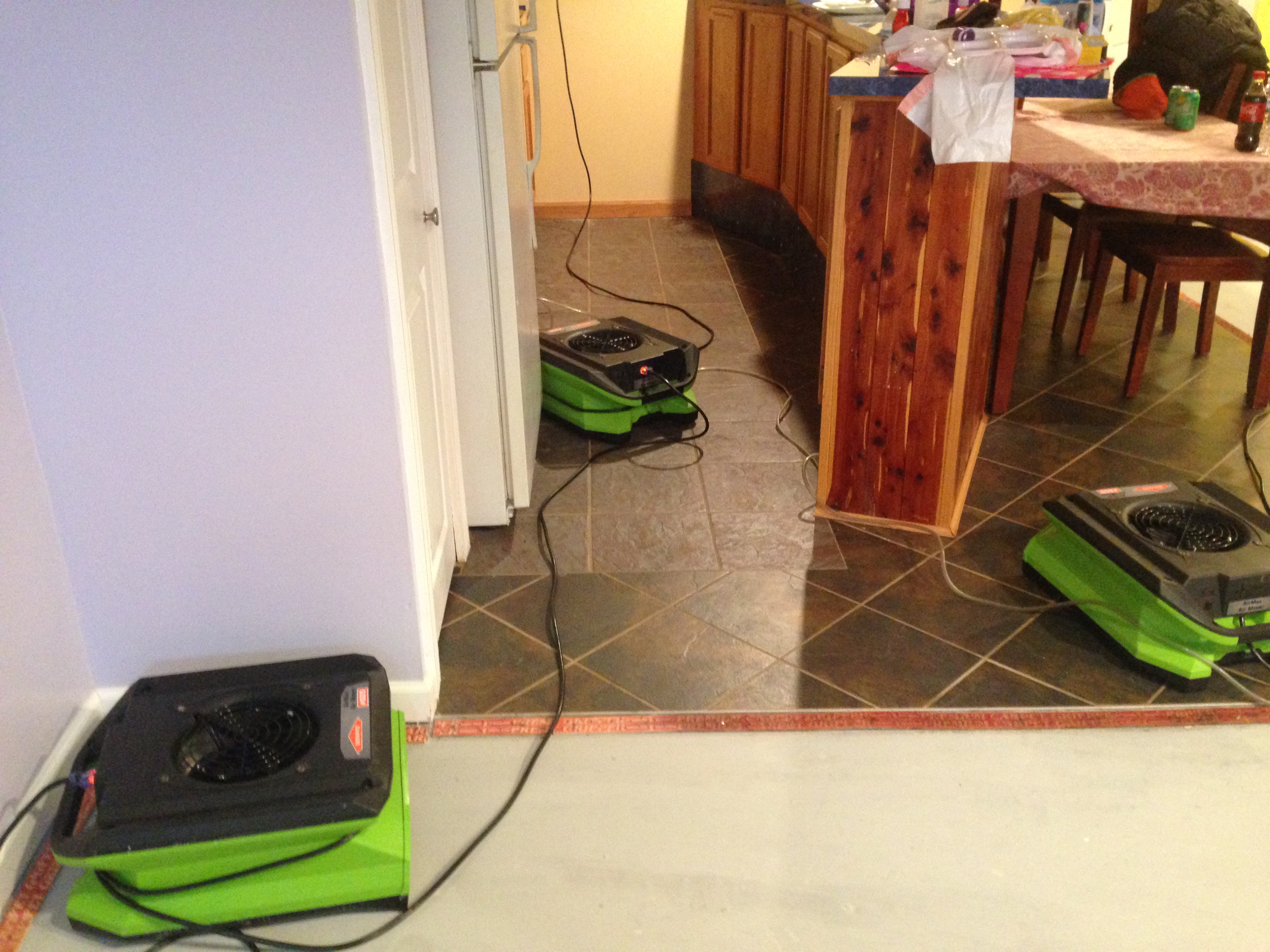 The SERVPRO equipment is up and running during a residential restoration!