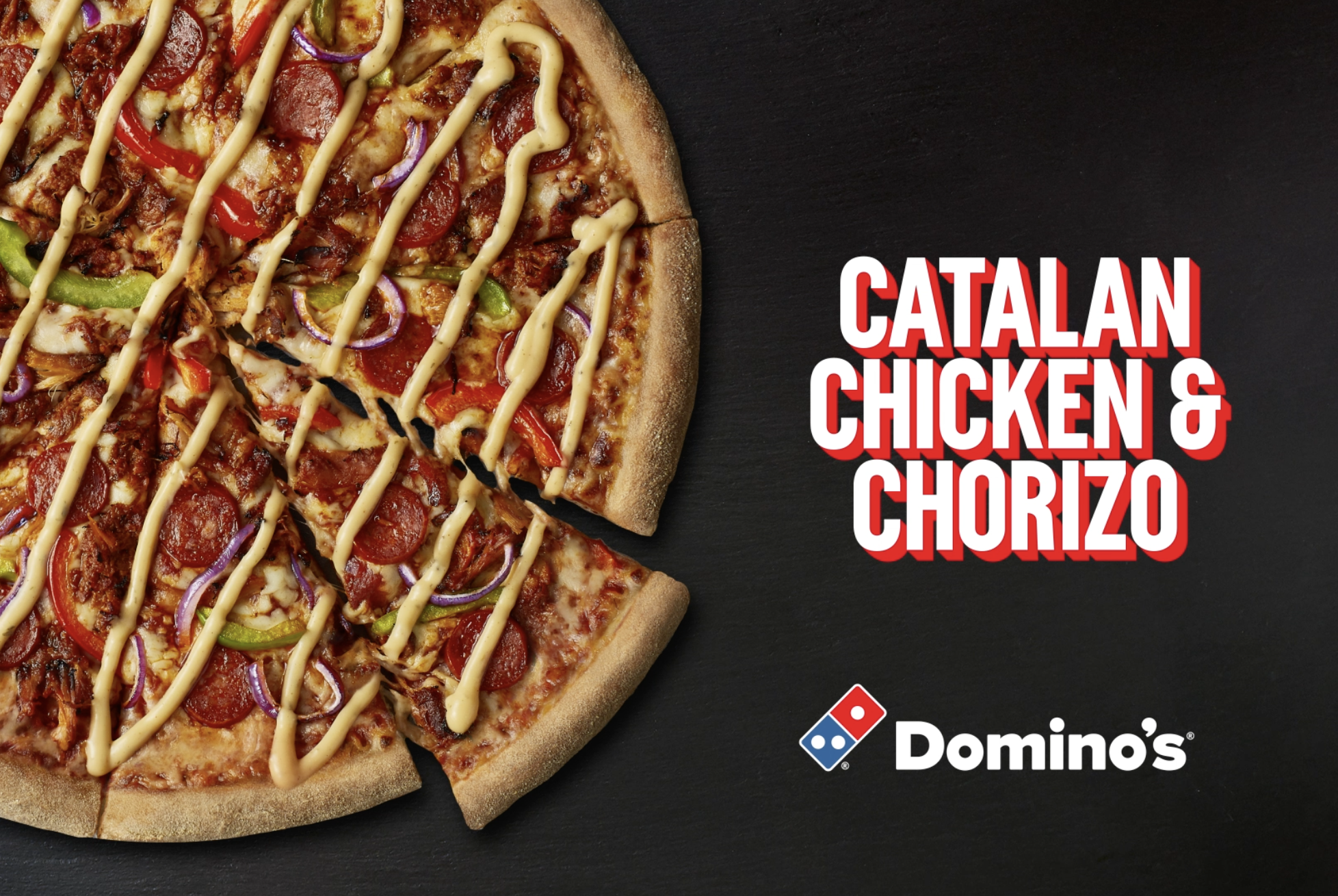 The Catalan Chicken and Chorizo Pizza is BACK!! Domino's Pizza - Stockton on Tees Stockton On Tees 01642 671555