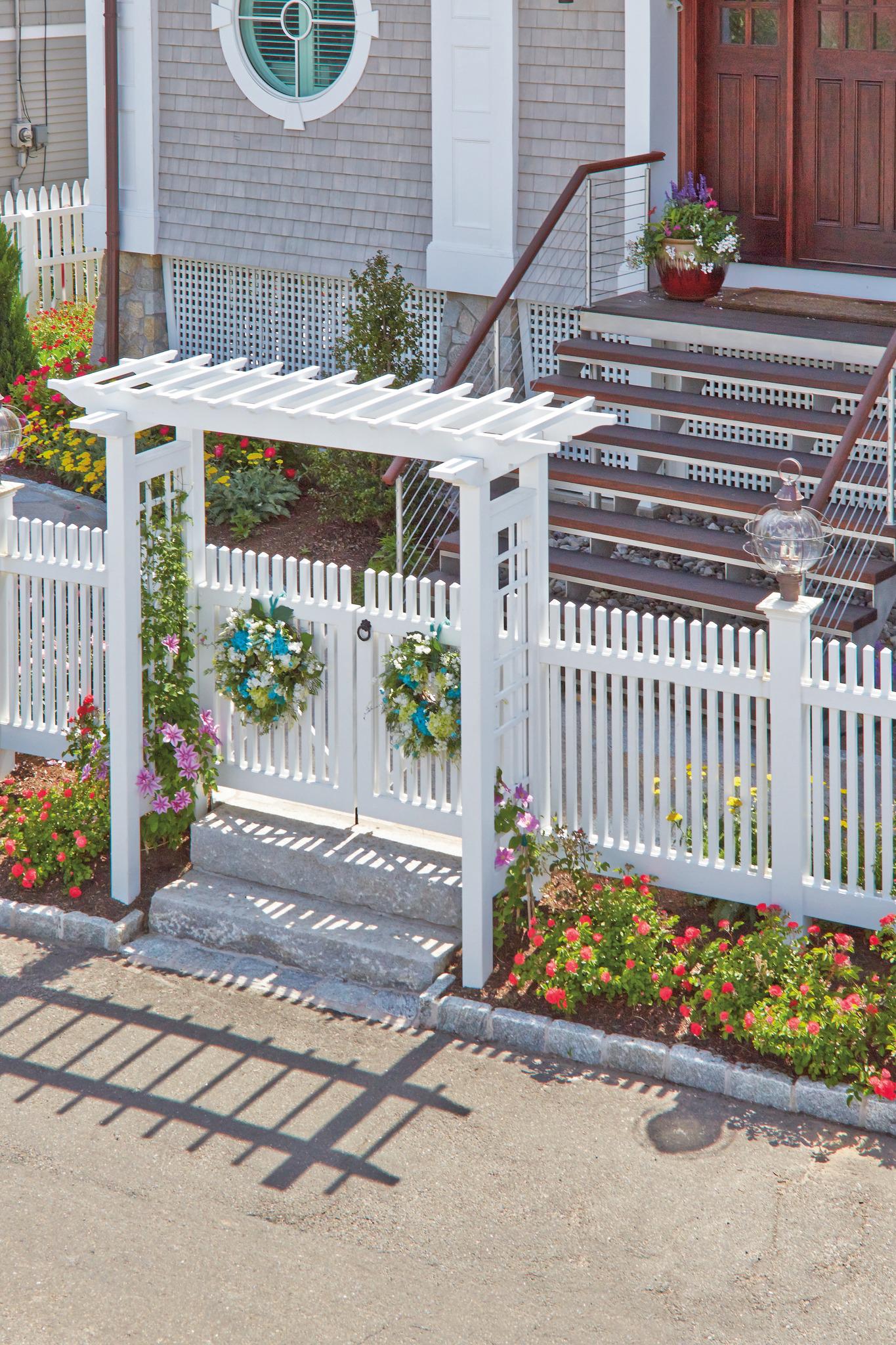 From curbside to backyard, Walpole Outdoors has the fencing, pergolas, automatic driveway gates, arbors and other outdoor structures - such as cabanas, gazebos, and pavilions - to transform the area around your home into all that you would ever want it to be. At our Norwalk, CT store, you'll see exceptional styles in handcrafted fences. Walpole has more than 40 standard fence styles to choose from, including picket fencing, lattice fencing, privacy board fencing, and - working from your drawings, specifications, or photographs - we'll custom craft fencing to complement your specific needs and your home's architecture. Walpole Outdoors pergolas are the standard all others are measured by, for style and handcrafted excellence in construction. You may be considering an attached pergola for your patio, porch, or entranceway, or a freestanding pergola for an area by the pool or in your yard. Whatever your requirements, your Walpole pergola can be the outdoor room of your dreams - with an outdoor kitchen, furniture, and a manual or automatic Walpole pergola canopy on top.