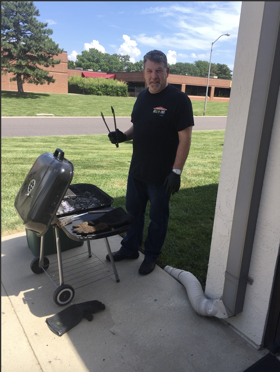 Our owner Joe Lillian worked hard to cook up some great food for our office 4th of July celebration.