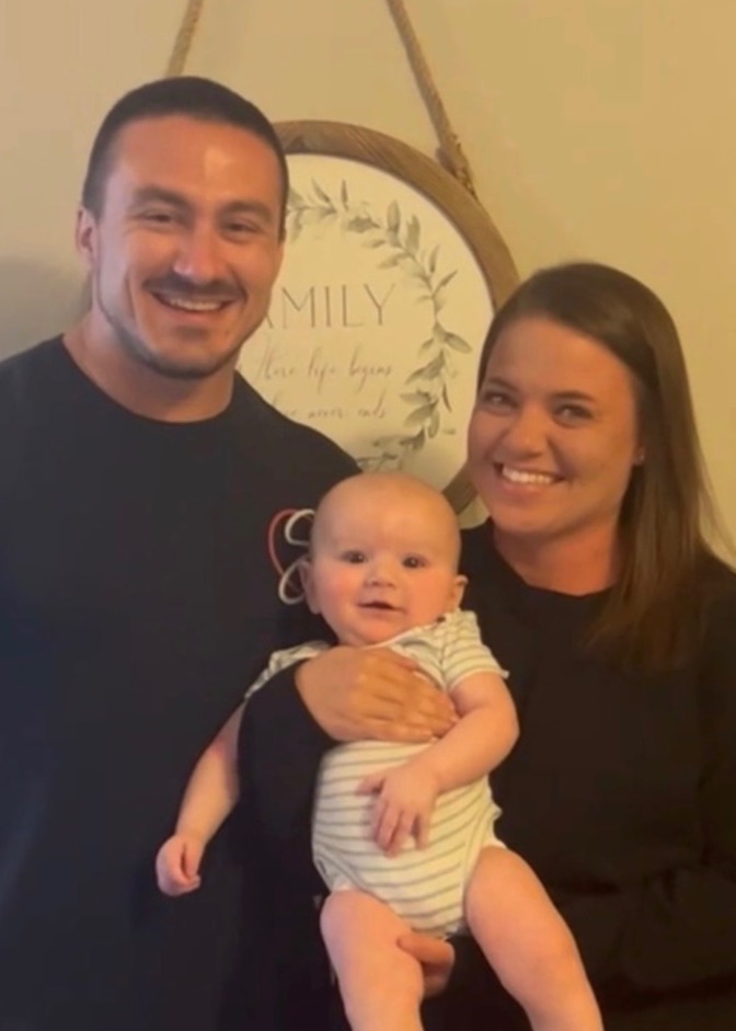 Travis with his family.