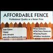 Affordable Fence, LLC. Logo