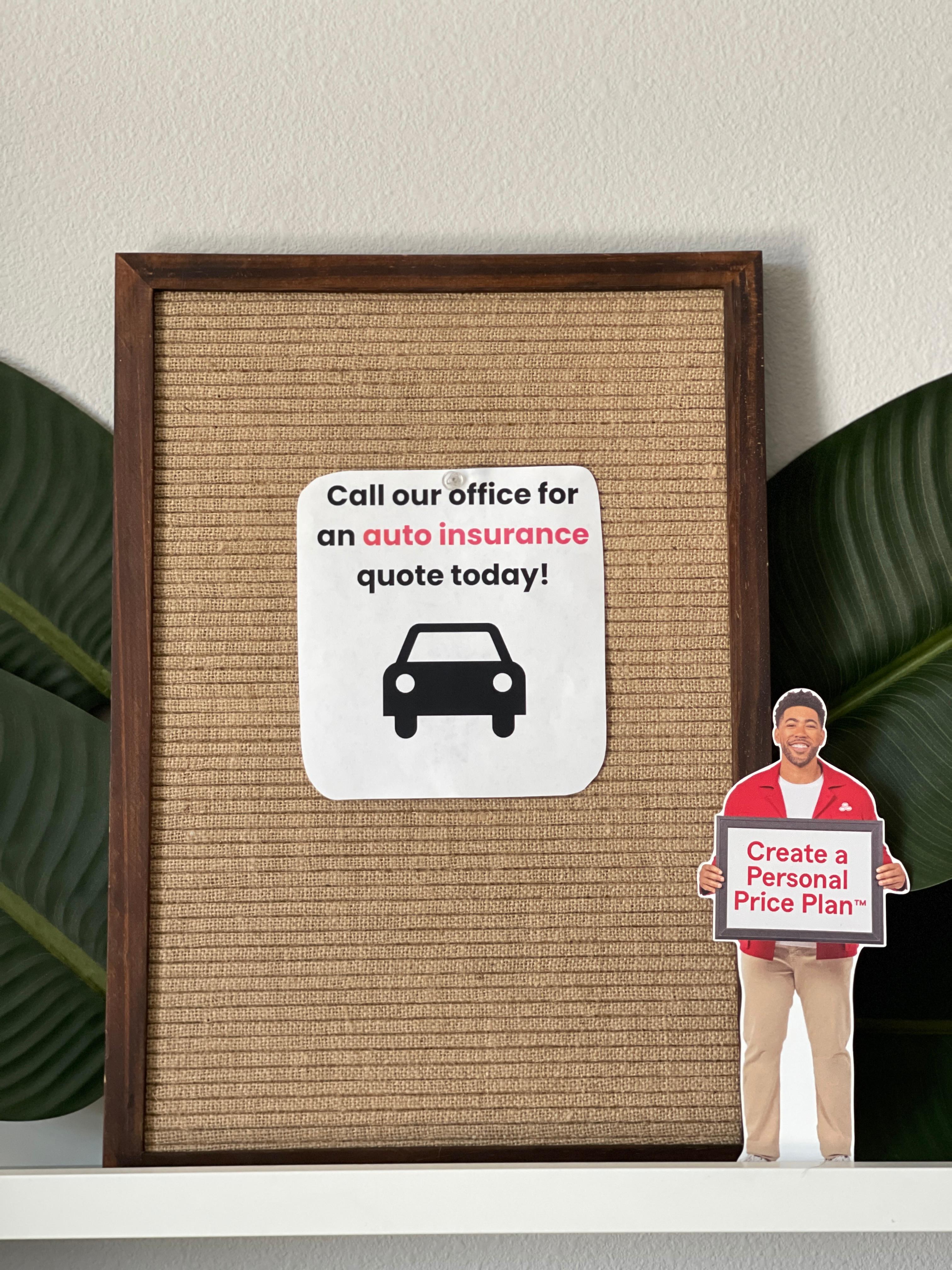 Call or stop by our office for a free car insurance quote today!