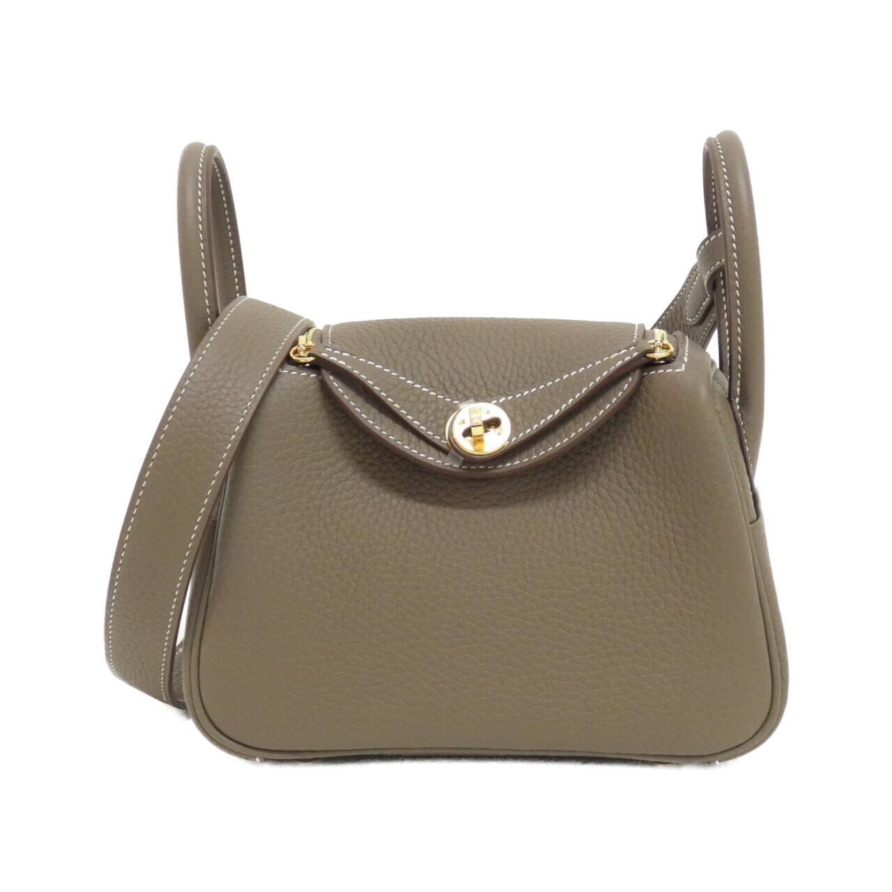 エルメス リンディ2 MINI 085956CC トリヨンクレマンス ETOUPE ゴールド金具 K刻印