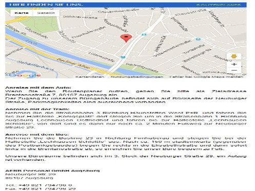 AERB Personal GmbH Augsburg, Neuburger Straße 29 in Augsburg