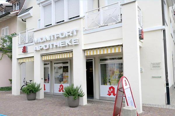 Aussenansicht der Montfort-Apotheke