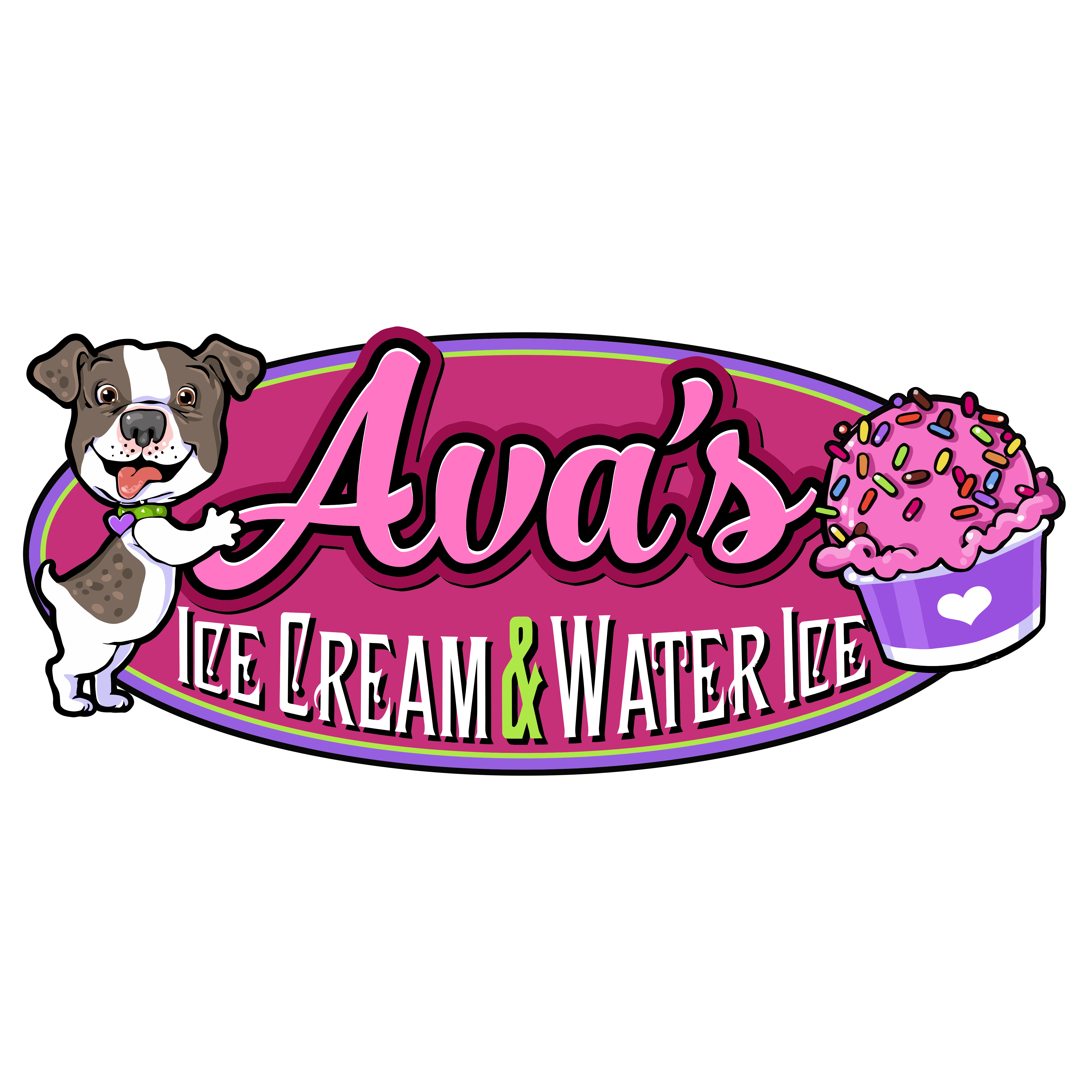 Ava's Ice Cream and Water Ice Logo