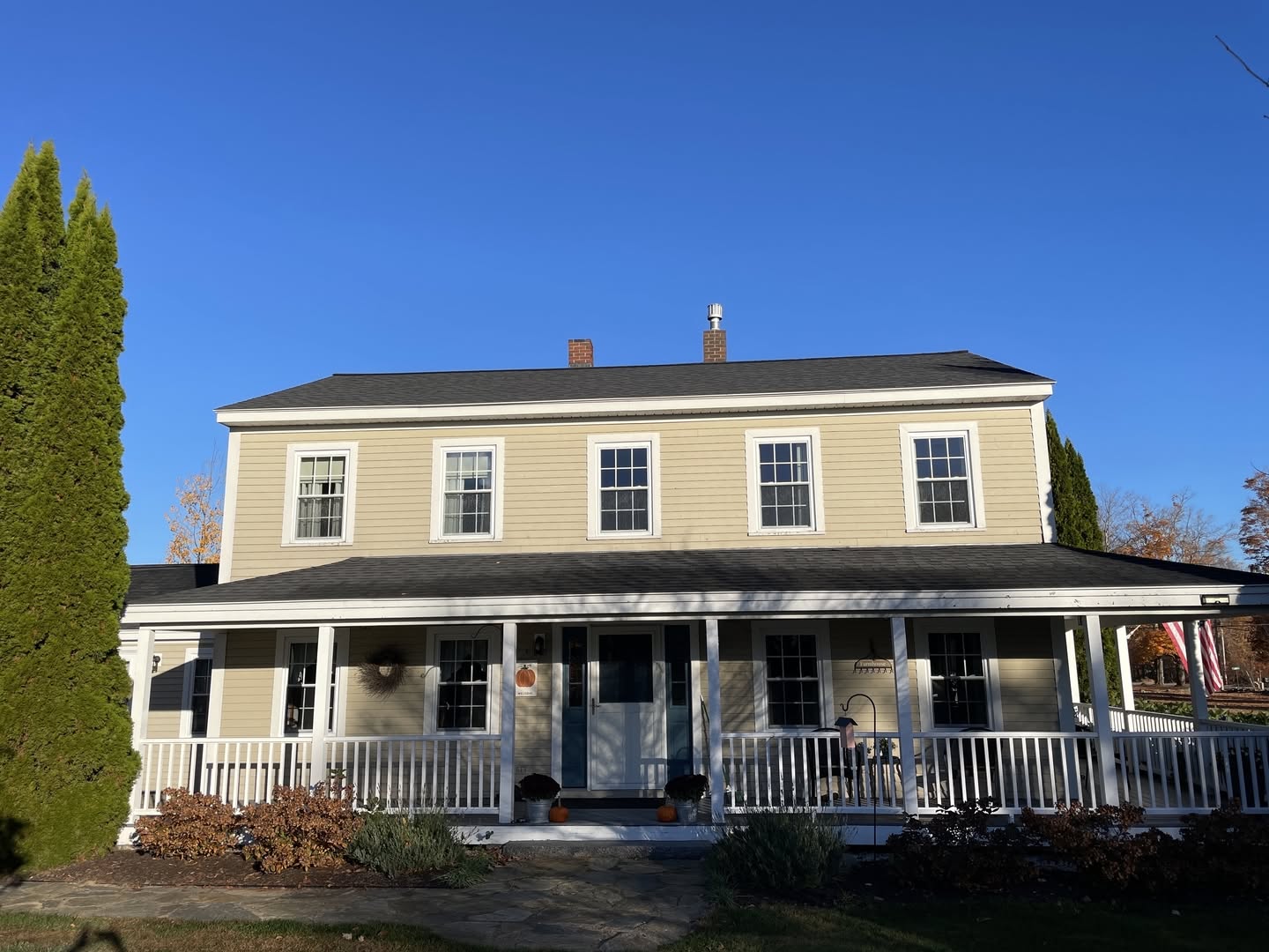 Residential home inspection of a two-story home in Maine by Upfront Home Inspection & Maintenance, serving homebuyers, sellers, and homeowners throughout Southern and Central Maine.