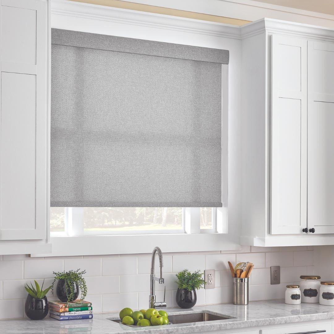 Cordless Roller shade for child and pet safety Budget Blinds of Port Perry Blackstock (905)213-2583