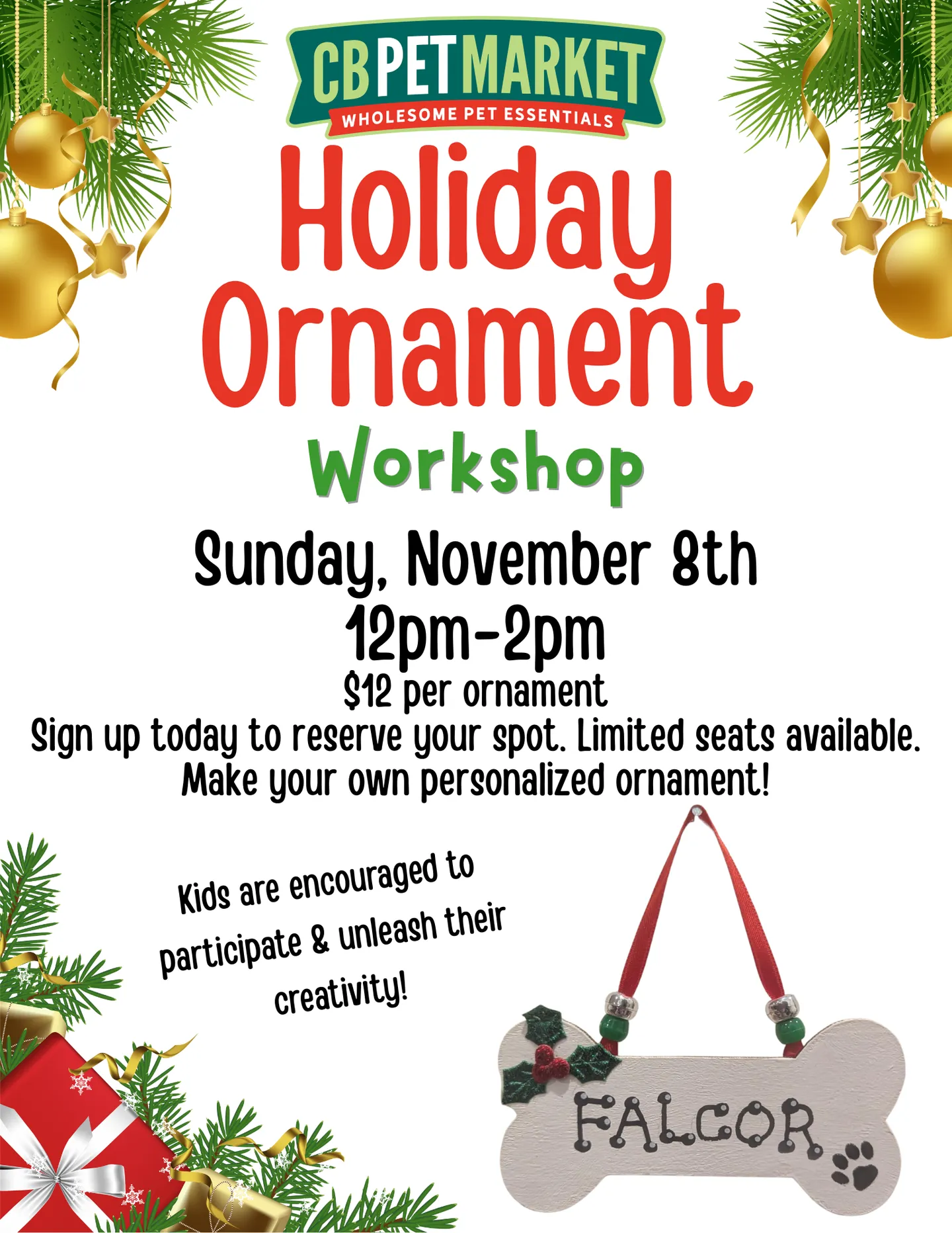 Image of Local Pet Event Holiday Ornament Workshop! 🎄 Nearby