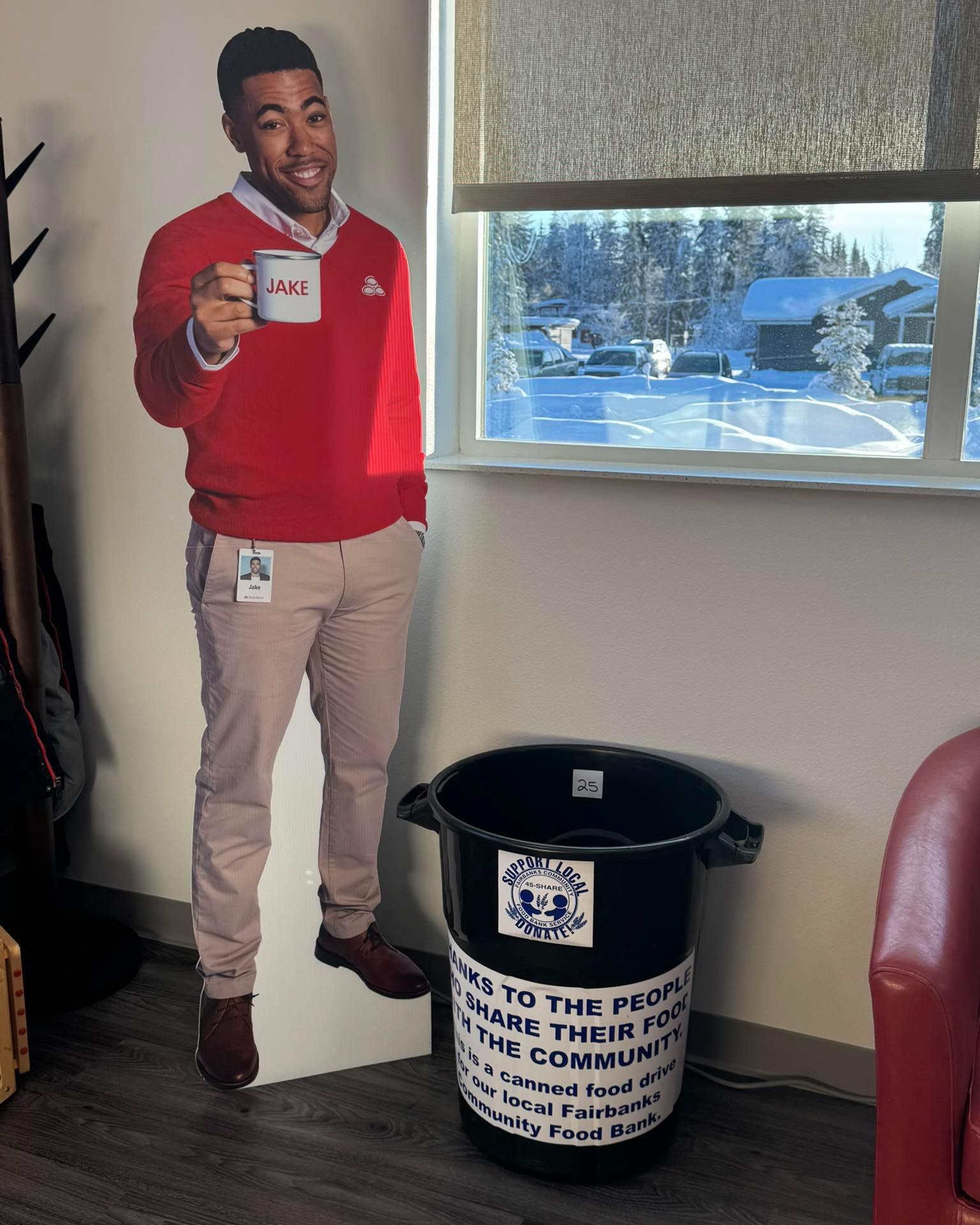 Food drive time! If you haven’t visited the new office, come stop by and say hello during the month of February while we’re collecting items for the Food Bank.