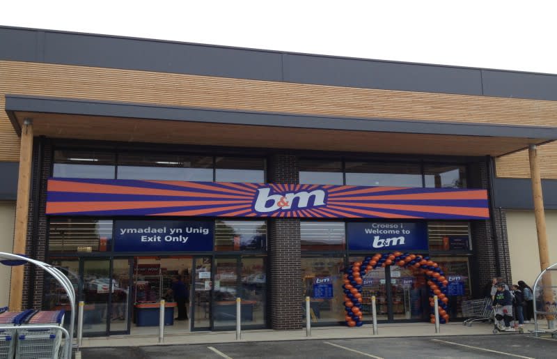 A first glimpse of B&M Welshpool on opening day.