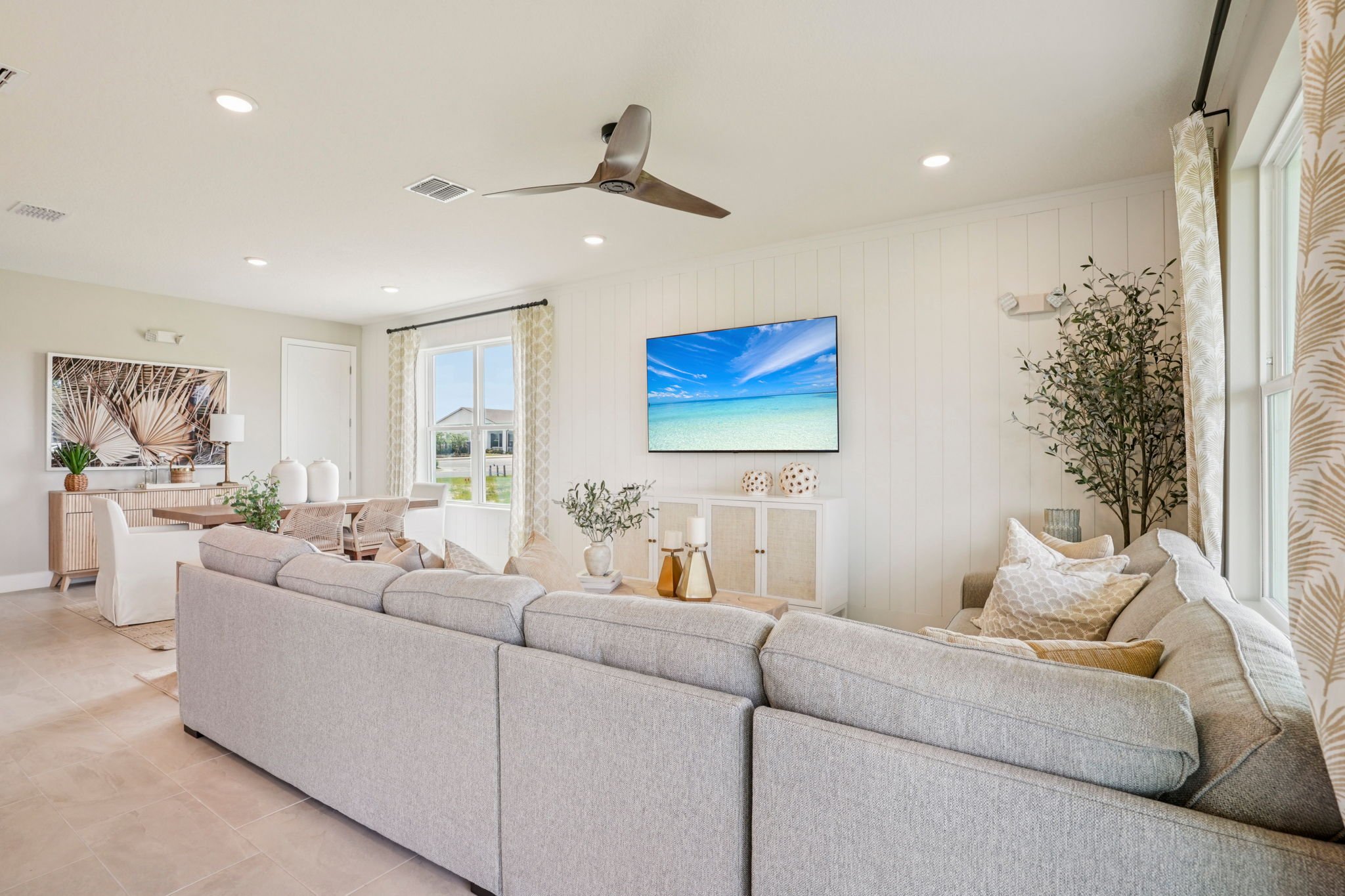 Living Area of the DRB Homes Trailside Model Home the Sweetgum Floor Plan located in Charming Mount Dora, Florida