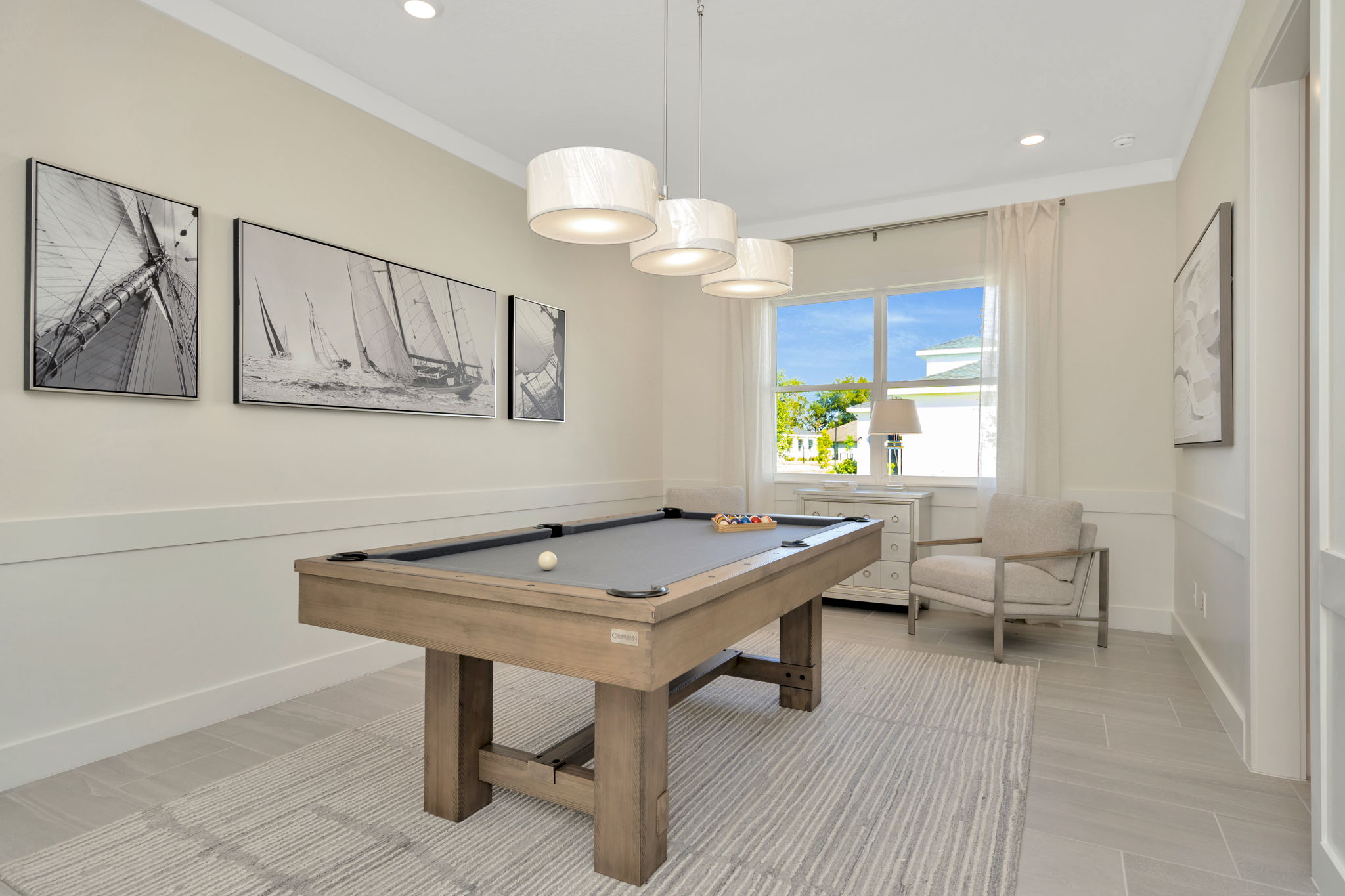 The Game Room of a DRB Homes Sabal Model at Serengeti in Spring Hill, FL.