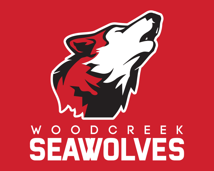 Woodcreek SeaWolves Roseville CA — custom spirit wear and screen printed apparel for Woodcreek High School swim team.