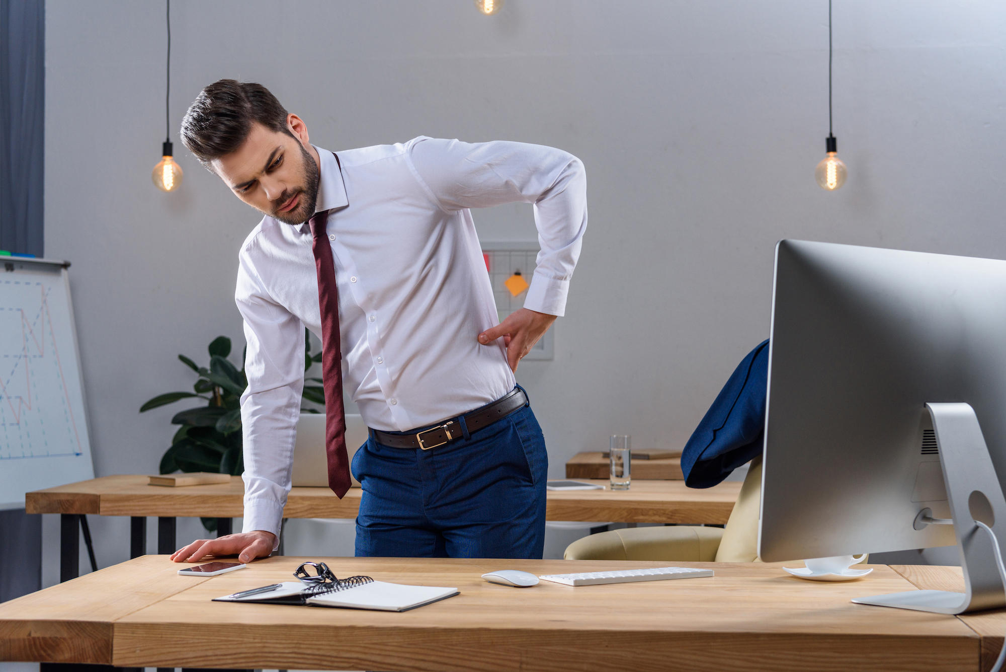 businessman with back pain