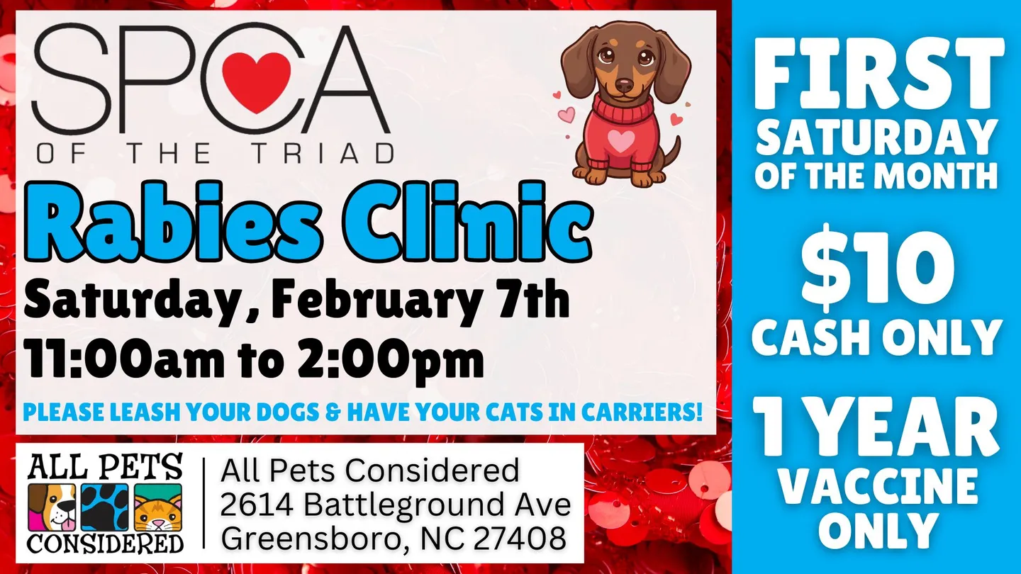 Image of Local Pet Event February SPCA Rabies Clinic at APC Nearby