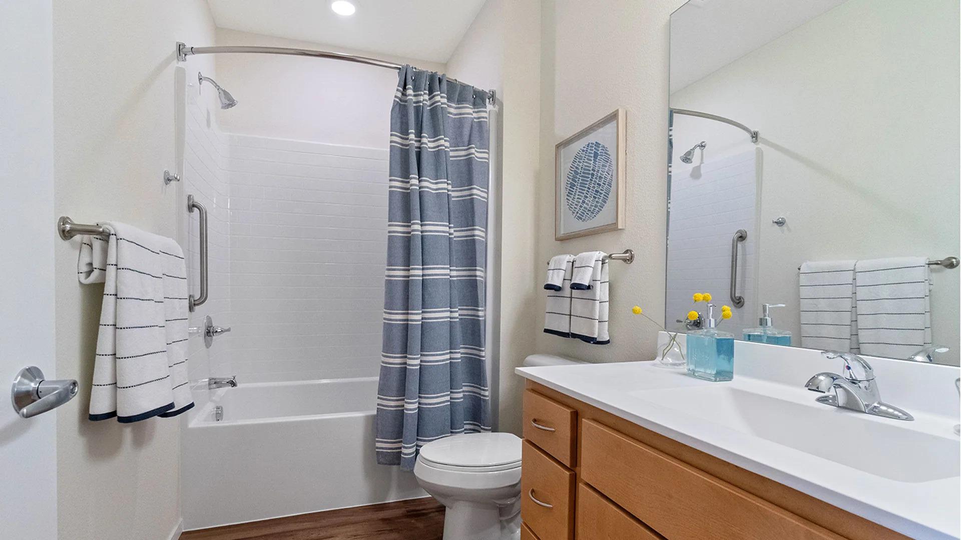 Spacious Bathroom at The Paramount Apartments