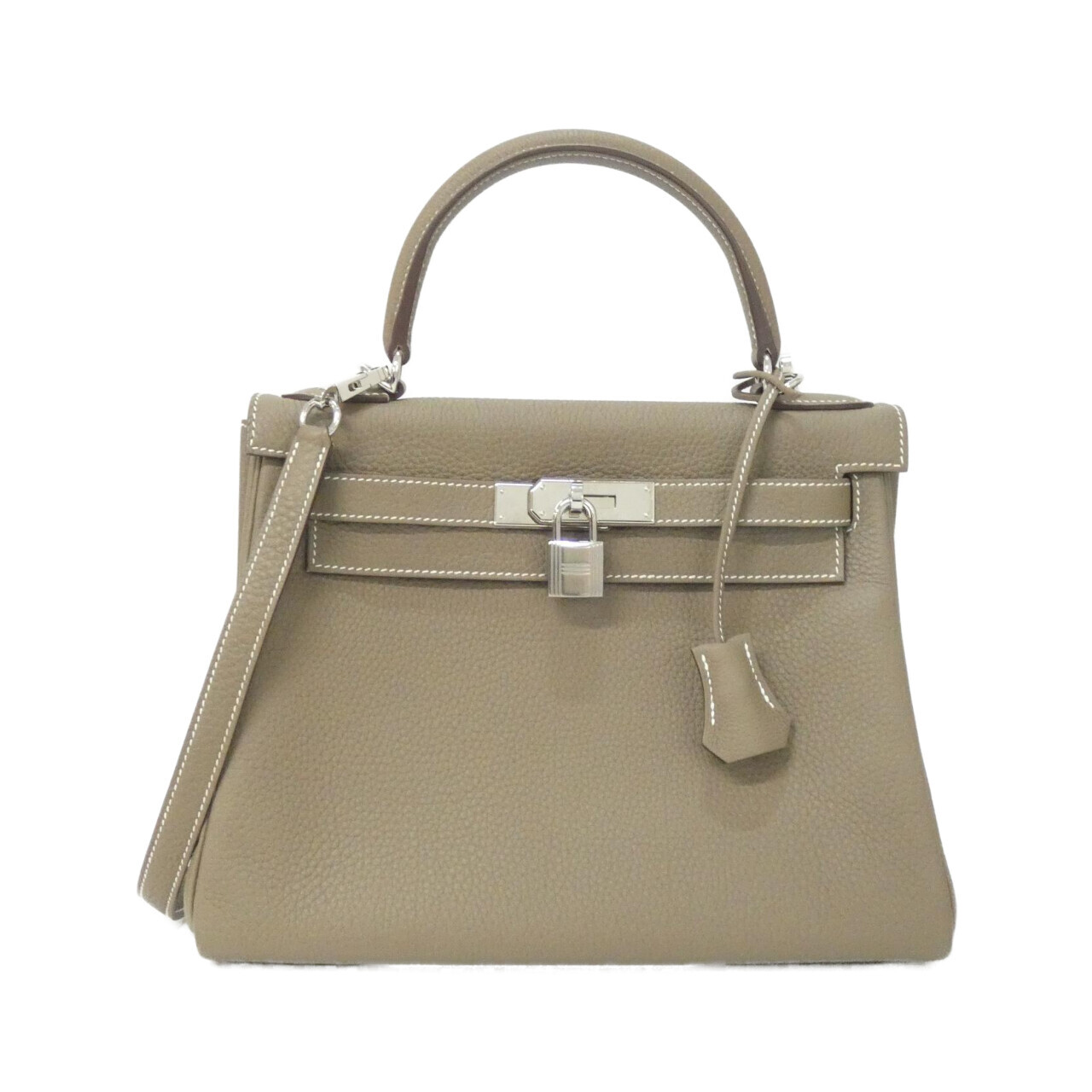 エルメス ケリー 28cm 030931CK トゴ ETOUPE シルバー金具 K刻印