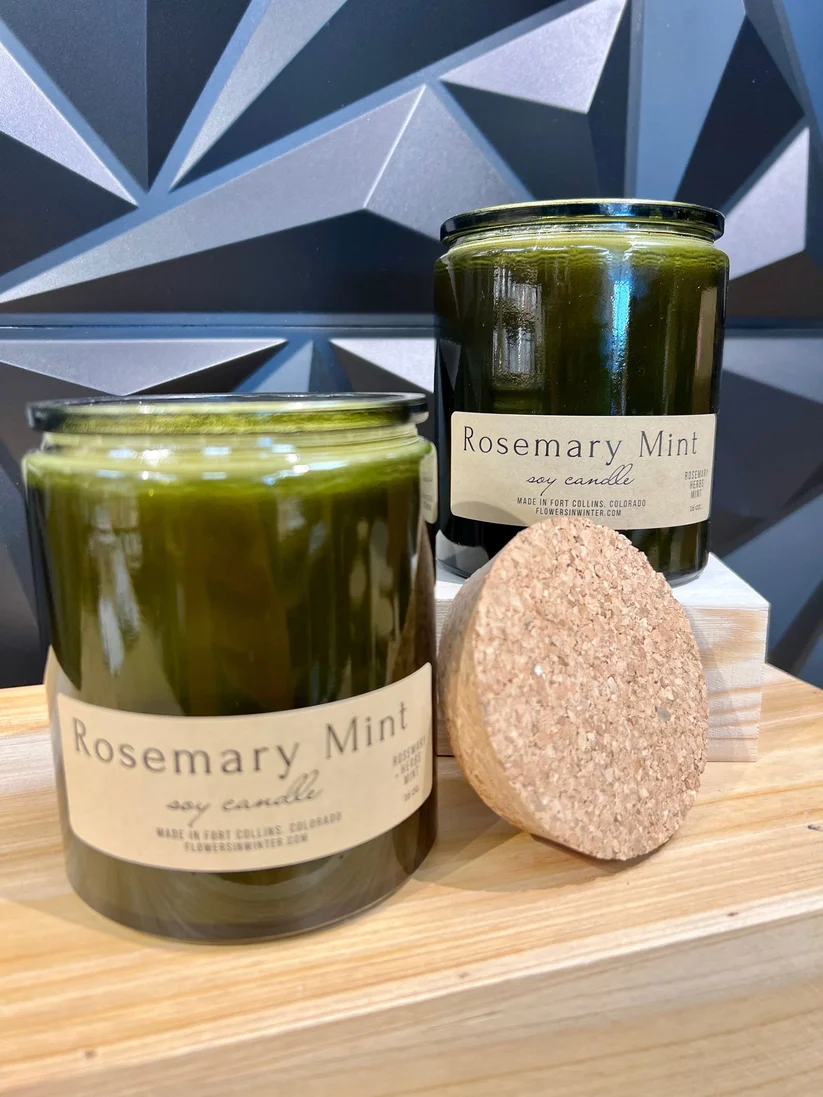 Discover the Flowers In Winter Rosemary Mint candle at The Localist, hand-poured with pure soy wax i 