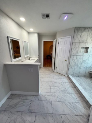 Upgrading bathrooms is one of our specialties. 