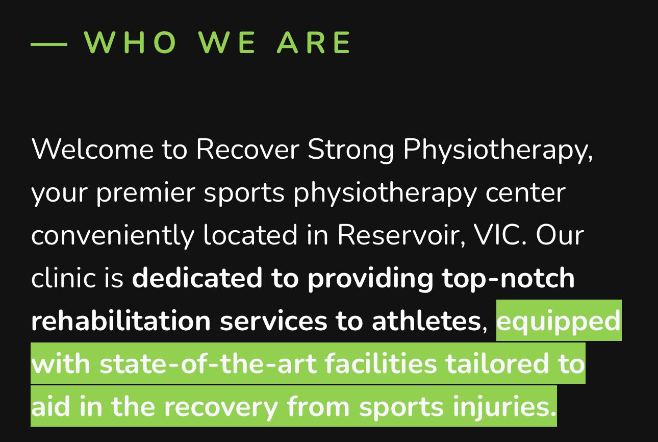 Images Recover Strong Physiotherapy - Physiotherapist - Sports Physio