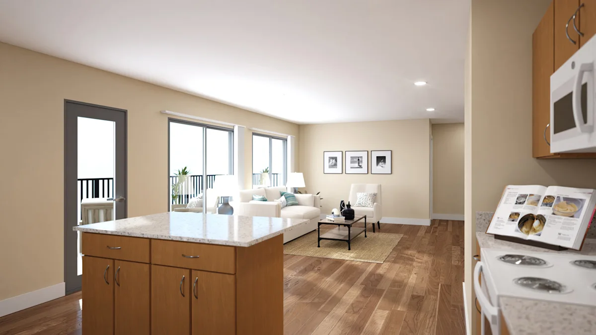 Open space living room