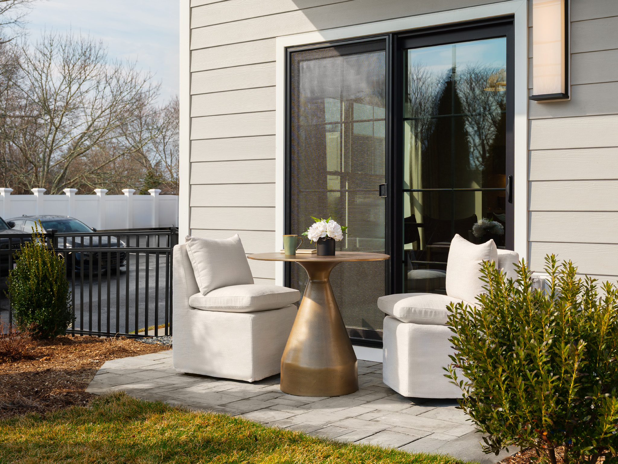 Model home patio and outdoor area
