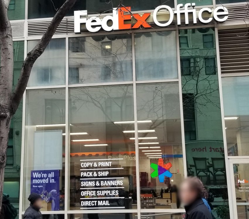Exterior photo of FedEx Office location at 304 W 34th St\t Print quickly and easily in the self-service area at the FedEx Office location 304 W 34th St from email, USB, or the cloud\t FedEx Office Print & Go near 304 W 34th St\t Shipping boxes and packing services available at FedEx Office 304 W 34th St\t Get banners, signs, posters and prints at FedEx Office 304 W 34th St\t Full service printing and packing at FedEx Office 304 W 34th St\t Drop off FedEx packages near 304 W 34th St\t FedEx shipping near 304 W 34th St