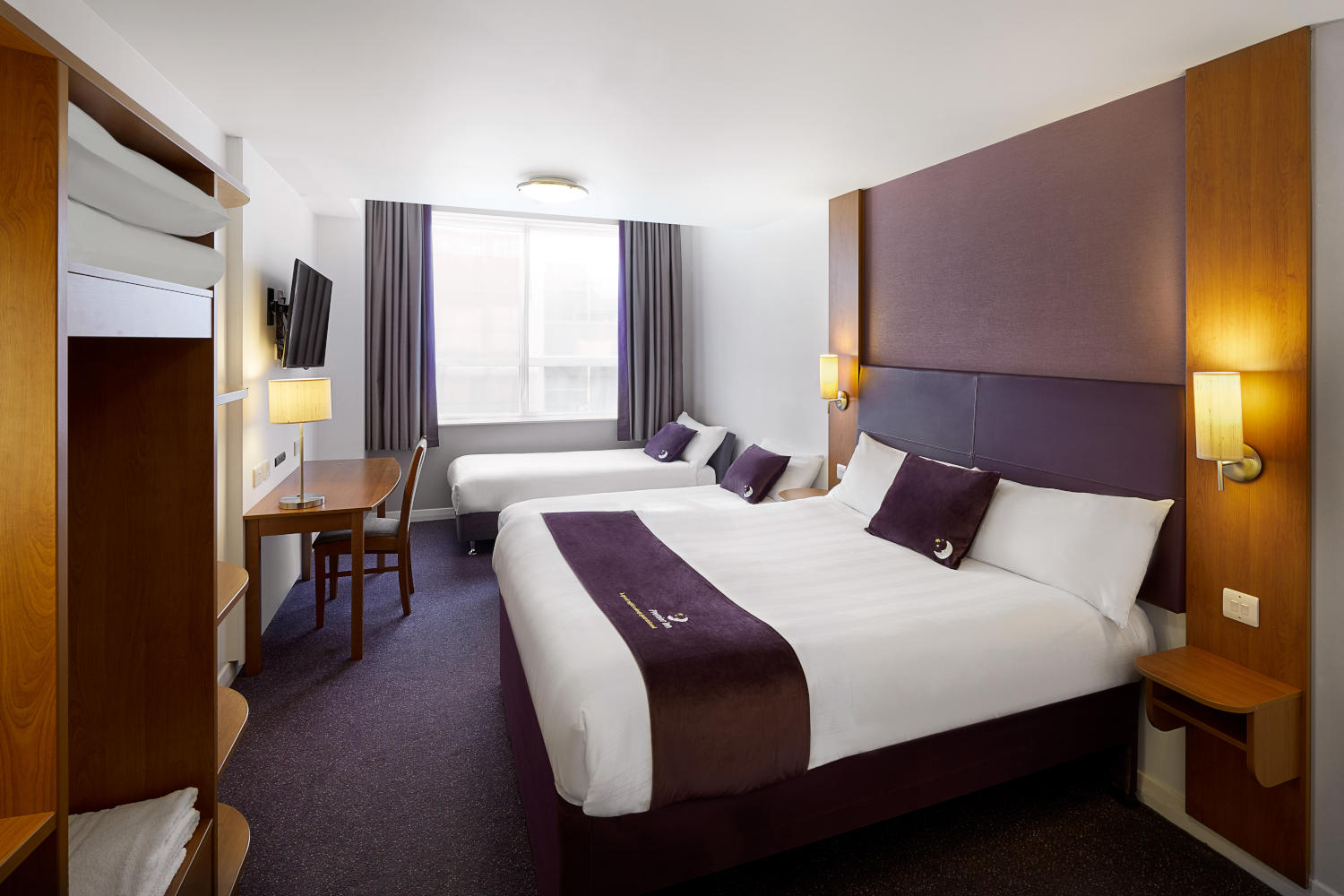 Premier Inn bedroom Premier Inn Wrexham City Centre hotel Wrexham 03333 219307