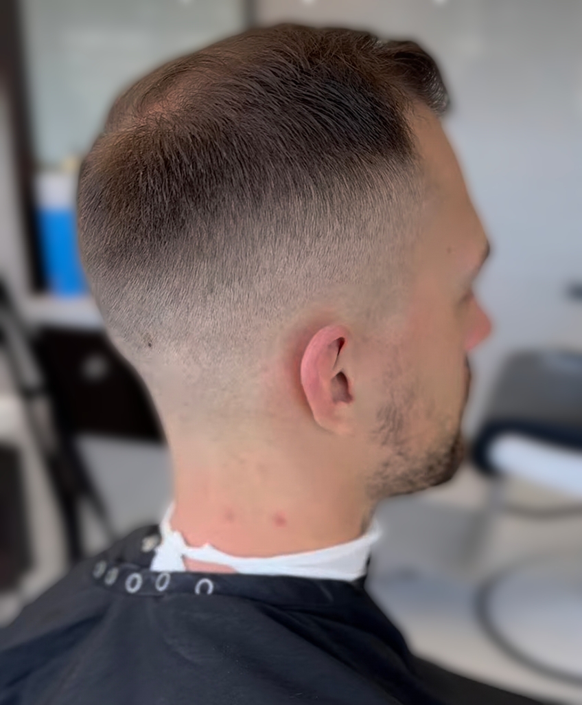 Mid Skin Fade Haircut with Drop Fade