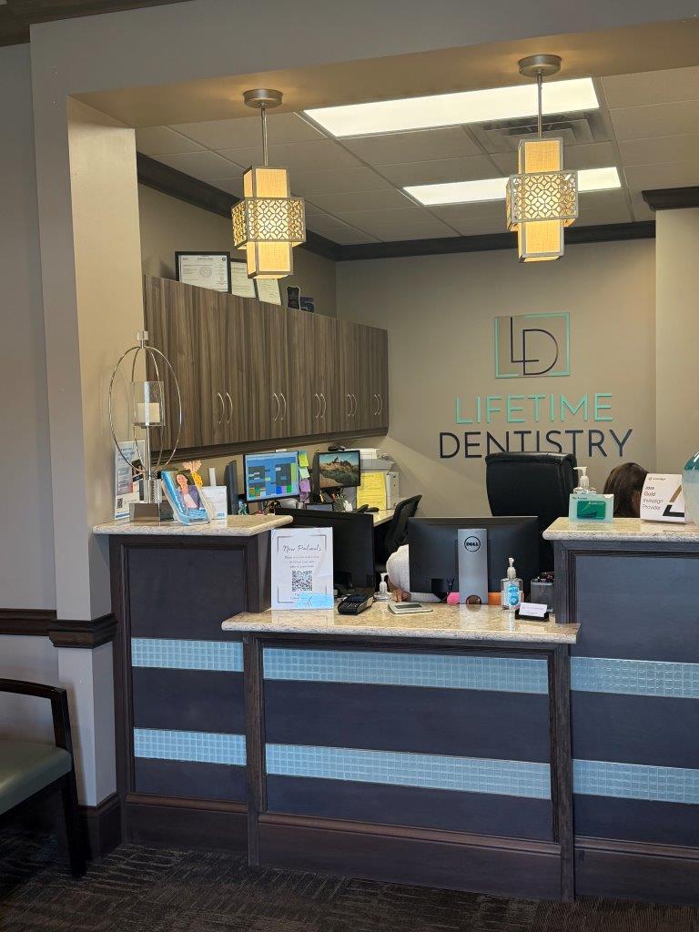 Reception, Lifetime Dentistry. Dentist in St Peters, MO. 