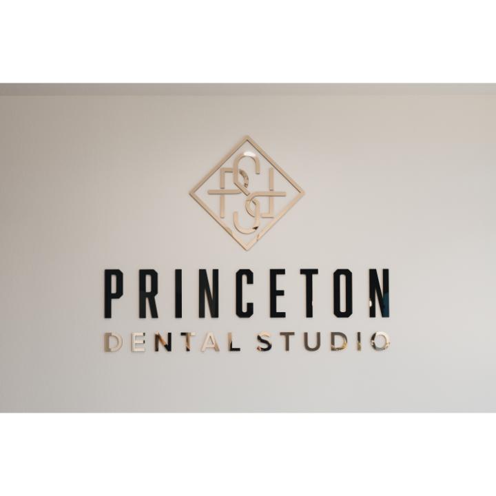 Interior signage at Princeton Dental Studio
