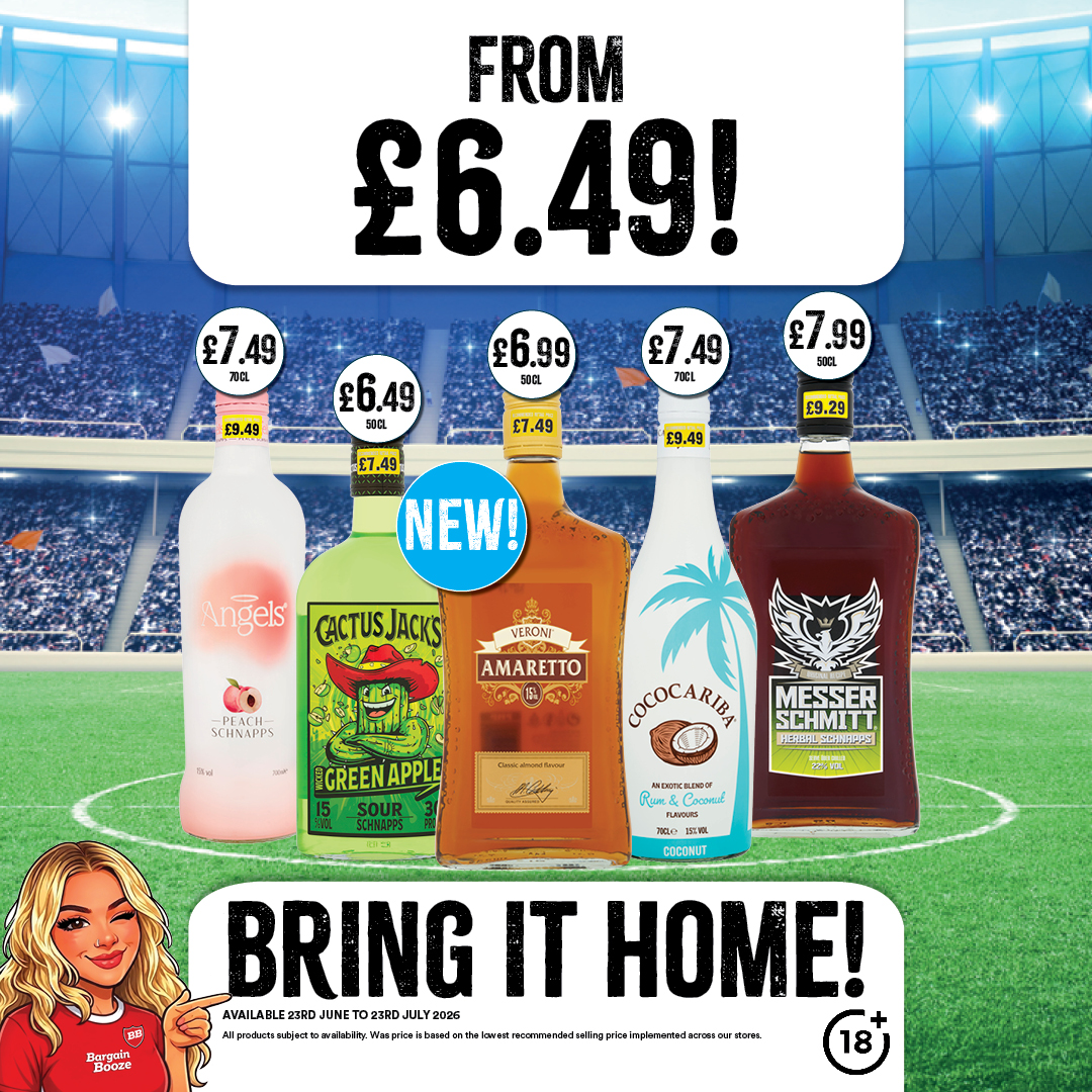 From £6.49 on spirits
