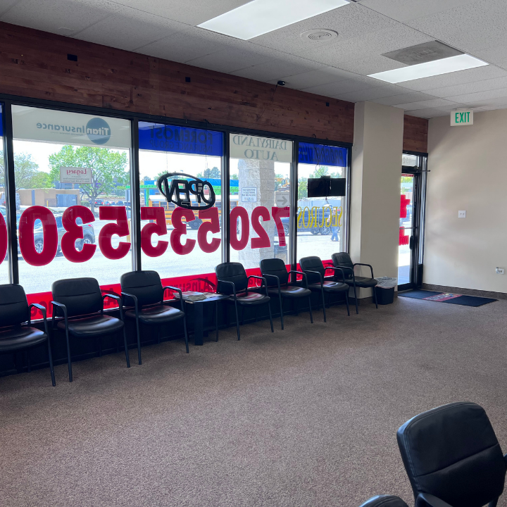 Interior of the L.A. Insurance Agency located at 15271 East Mississippi Ave. in CO
