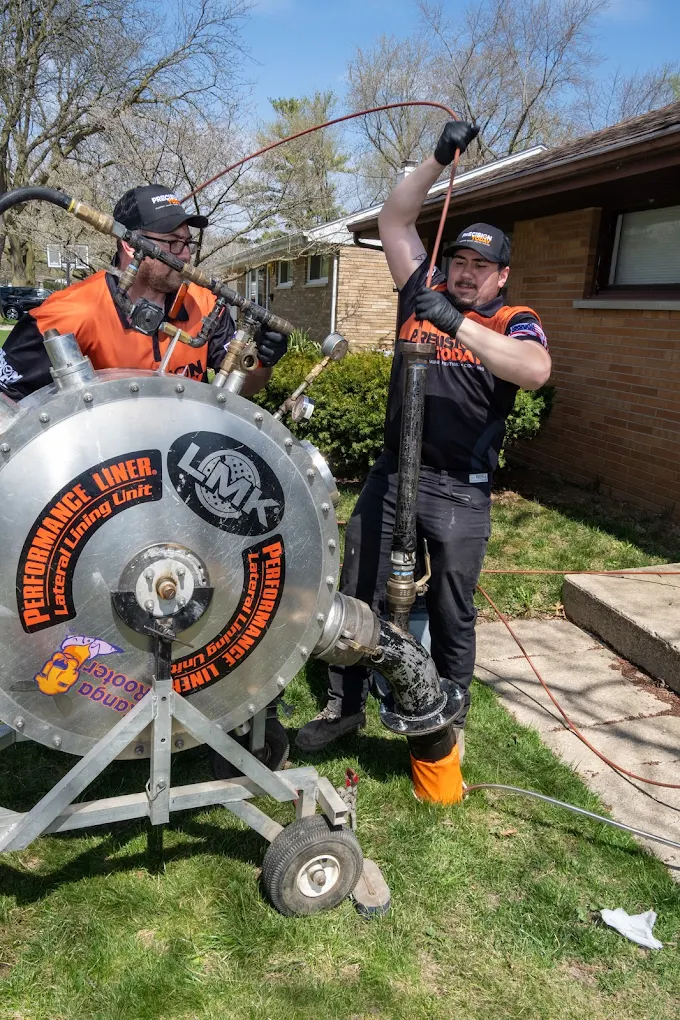 Precision Today Plumbing Heating Cooling Electrical workers outside