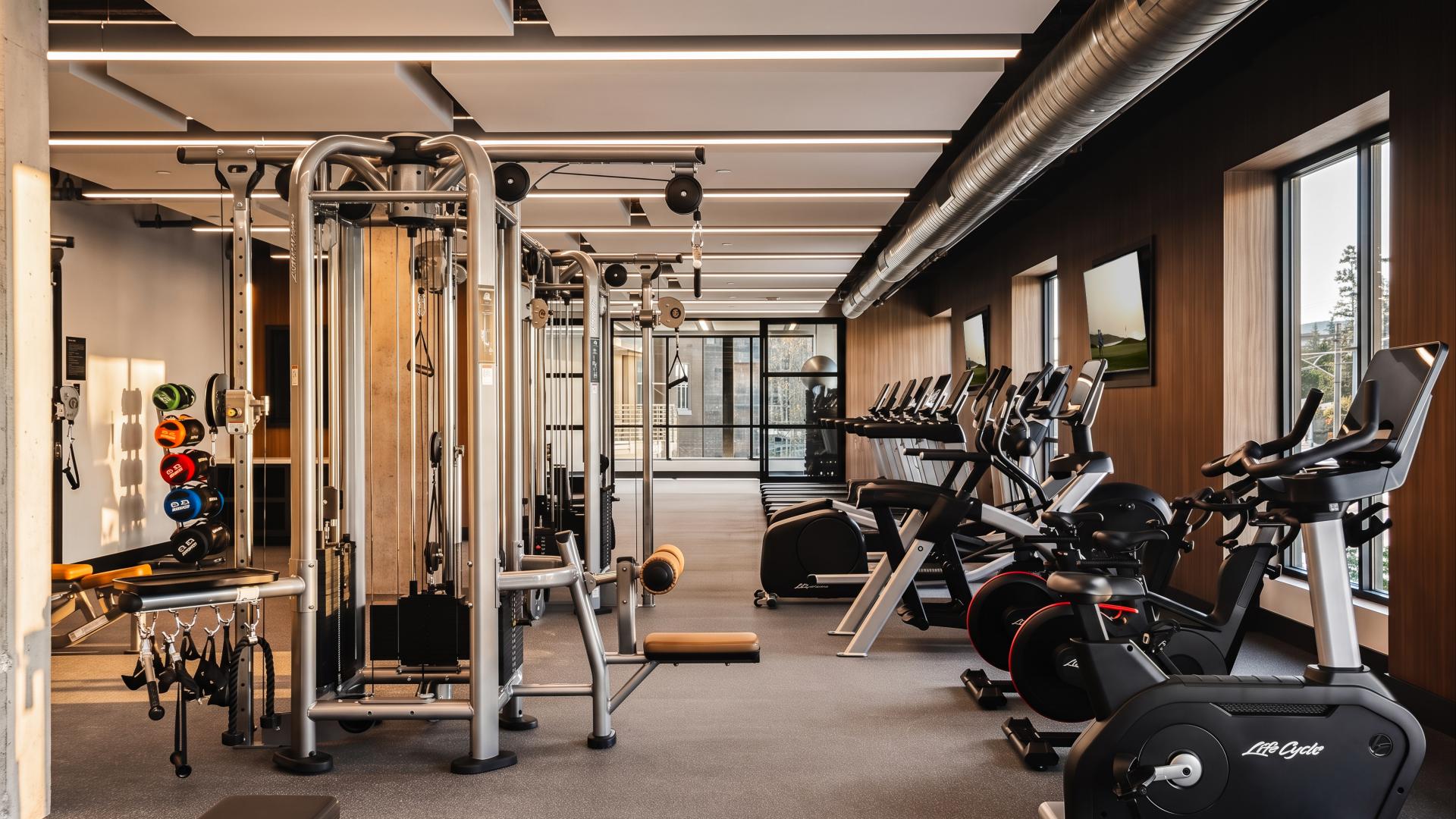 Well-equipped fitness center