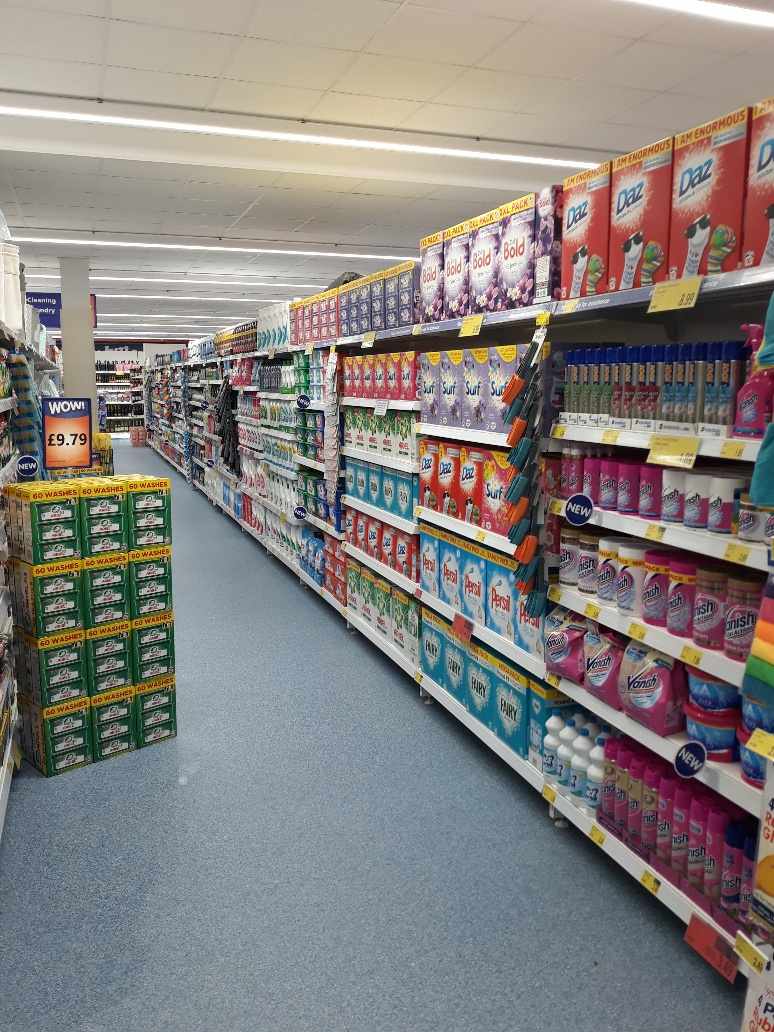 B&M's brand new store in Dover boasts a huge cleaning and laundry range, featuring brands like Daz, Ariel, Lenor, Fairy and much more!