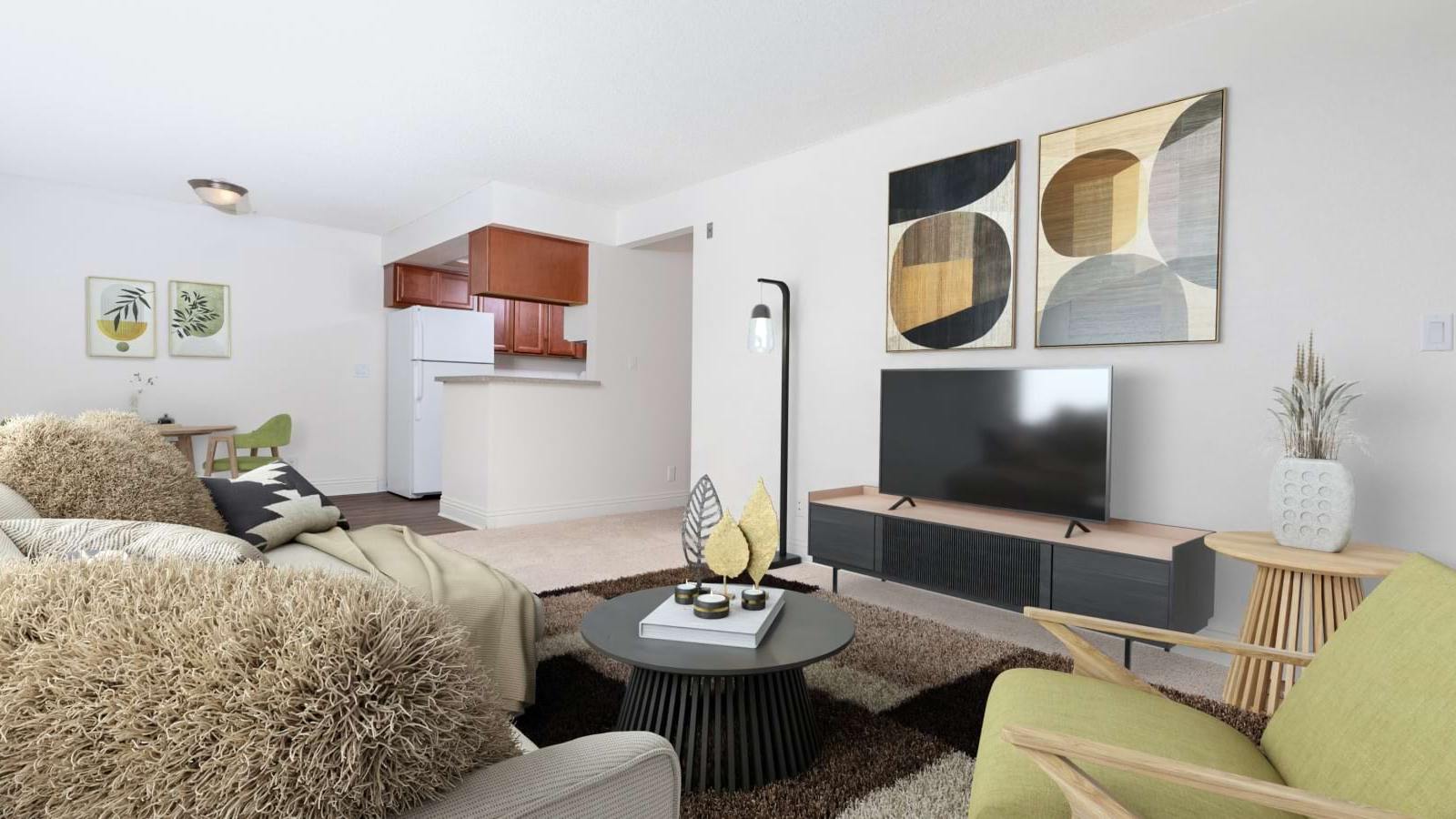Furnished Living Room with Modern Decor